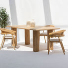 LUWIN LINING WOODEN FOUR LEG DINING TABLE - Art and craft furniture