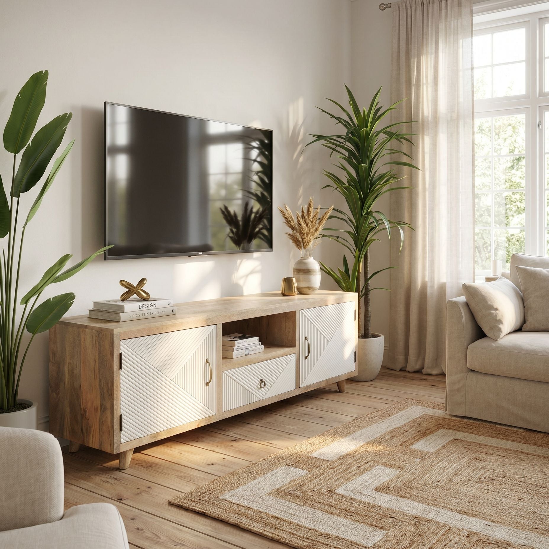 Luwin Linning TV Stand - Art and craft furniture