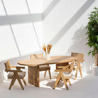 LUWIN PLAIN MANGO WOOD DINING TABLE - Art and craft furniture