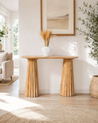 Luwin Wooden Console Table - Art and craft furniture