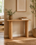 Luwin Wooden Console Table - Art and craft furniture
