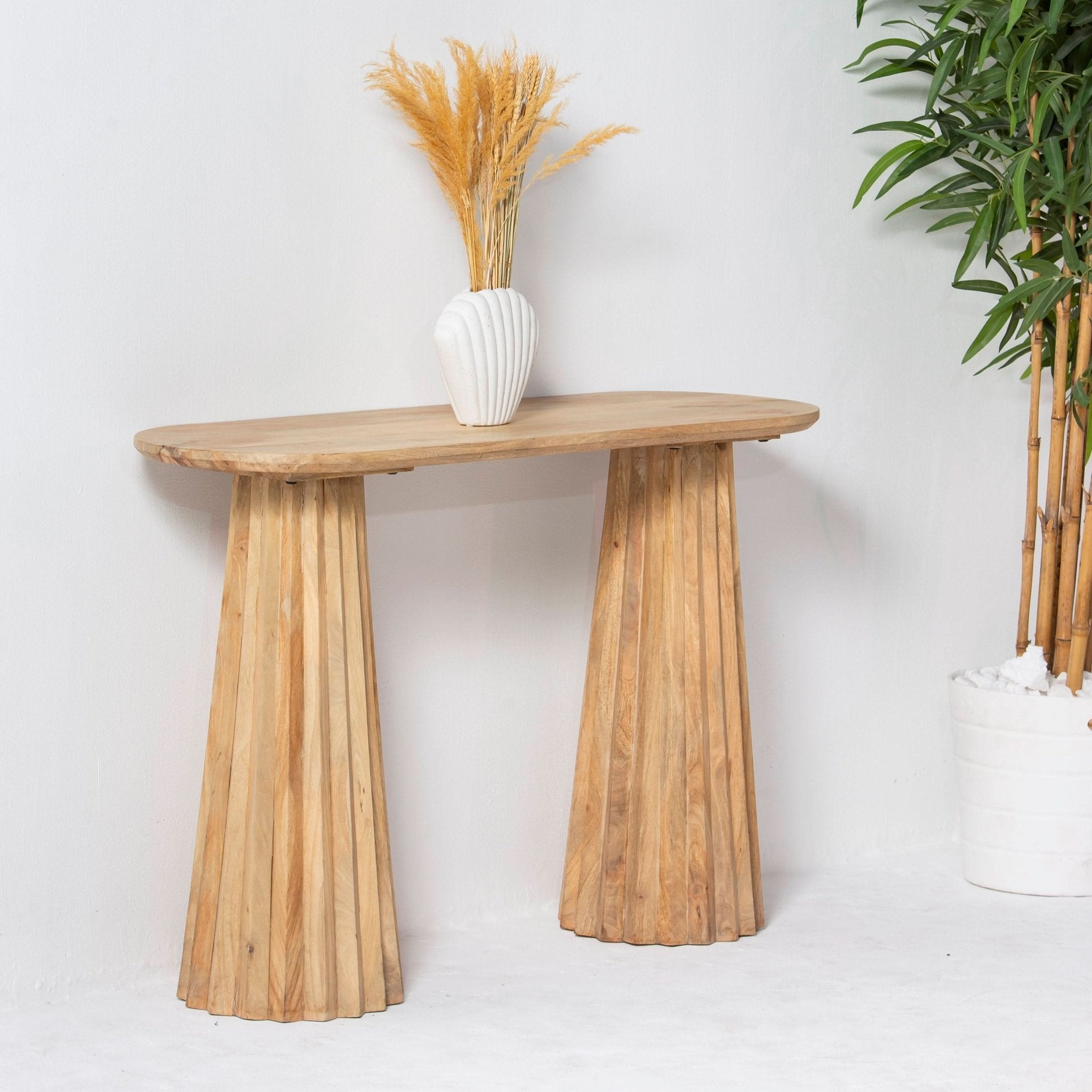 LUWIN WOODEN CONSOLE TABLE - Art and craft furniture
