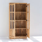 LUWIN WOODEN GLASS CABINET - Art and craft furniture