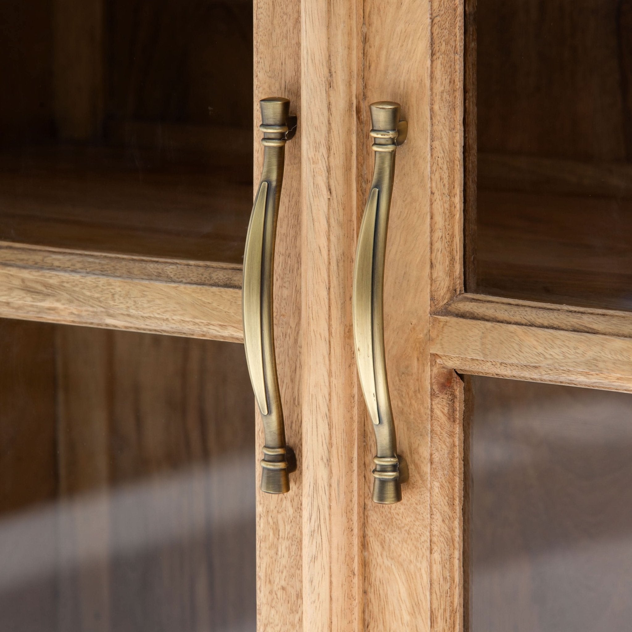 LUWIN WOODEN GLASS CABINET - Art and craft furniture
