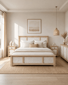 Luxury Handcrafted Wood Bed - Art and craft furniture