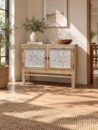 Maestro Wooden Carving Two Door Sideboard - Art and craft furniture