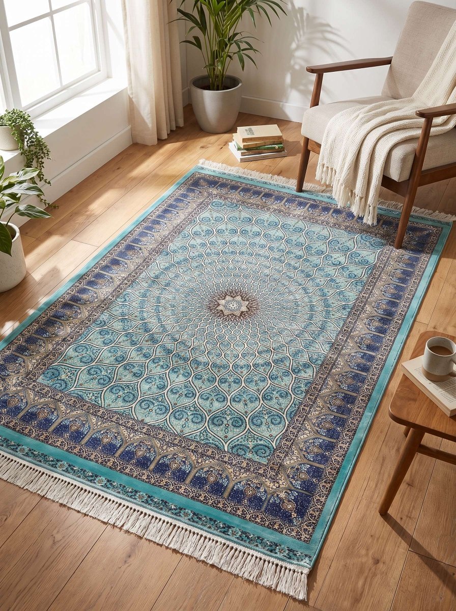 Mahrokh Navy Blue Carpet - Art and craft furniture