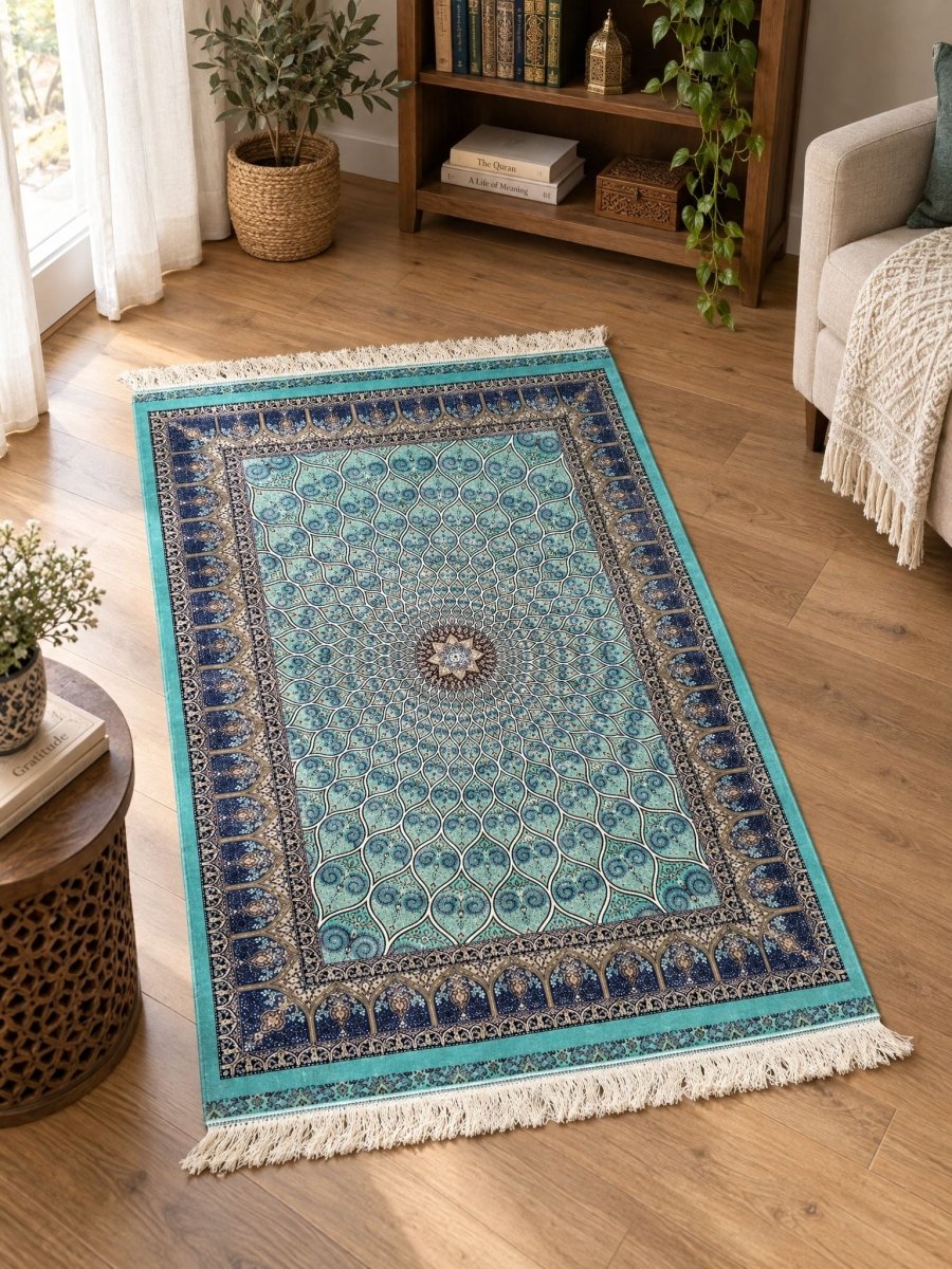 Mahrokh Navy Blue Carpet - Art and craft furniture