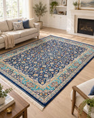 Mahsa Qom Blue Carpet - Art and craft furniture