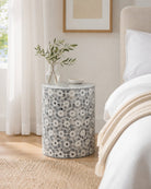 Majestic Inlay Round Stool - Art and craft furniture