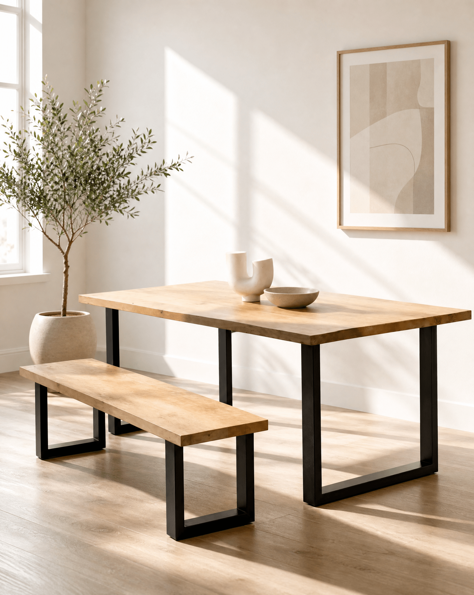 MANGO AURA U LEG DINING TABLE - Art and craft furniture