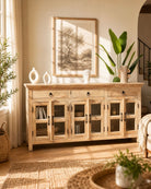 Mango edge 6 Door 3 Drawer Sideboard - Art and craft furniture