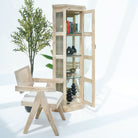 MANGO EDGE GLASS CORNER CABINET - Art and craft furniture