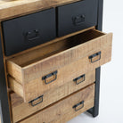 MANGO ENVY INDUSTRIAL EIGHT DRAWER CHEST OF DRAWERS - Art and craft furniture