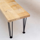 MANGO WOOD AURA HARIPIN LEG BENCH - Art and craft furniture
