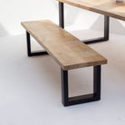 MANGO WOOD AURA U LEG BENCH - Art and craft furniture