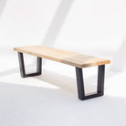 MANGO WOOD AURA V LEG BENCH - Art and craft furniture