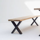 MANGO WOOD AURA X LEG BENCH - Art and craft furniture