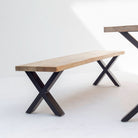 MANGO WOOD AURA X LEG BENCH - Art and craft furniture