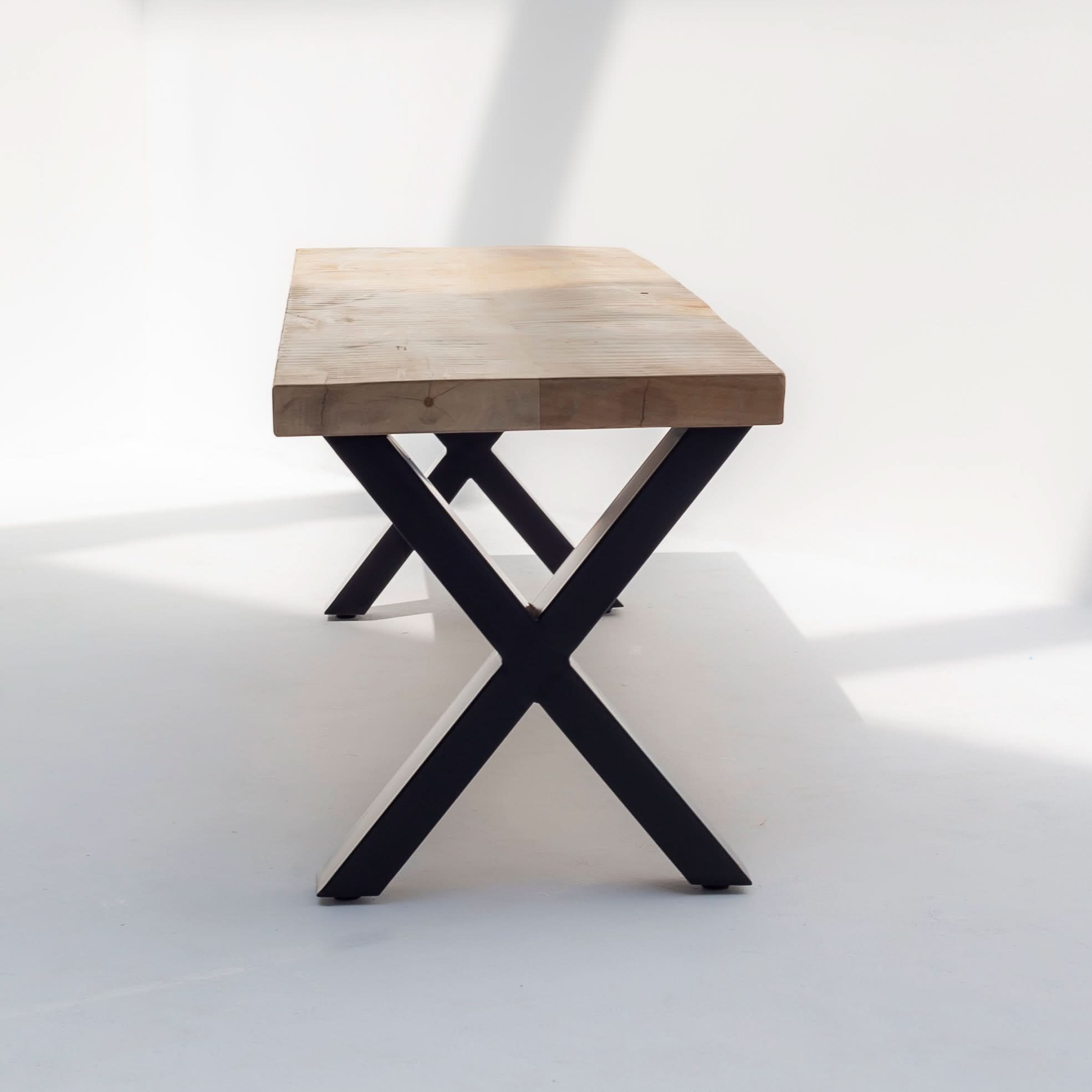 MANGO WOOD AURA X LEG BENCH - Art and craft furniture