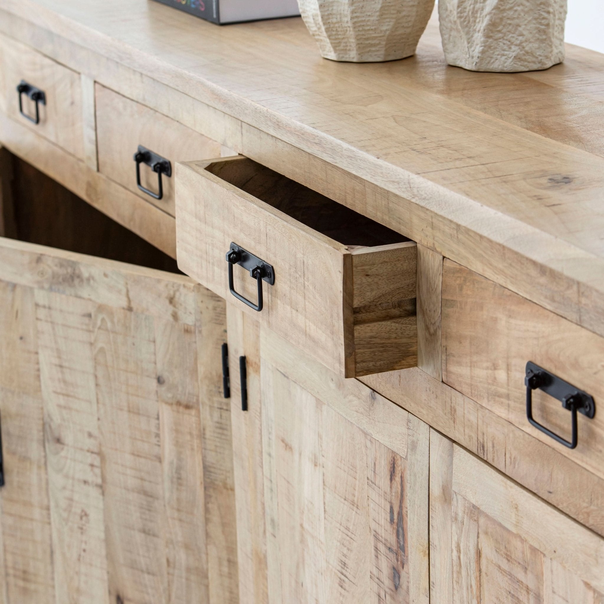 MANGOEDGE FOUR DOOR & DRAWER SIDEBOARD - Art and craft furniture