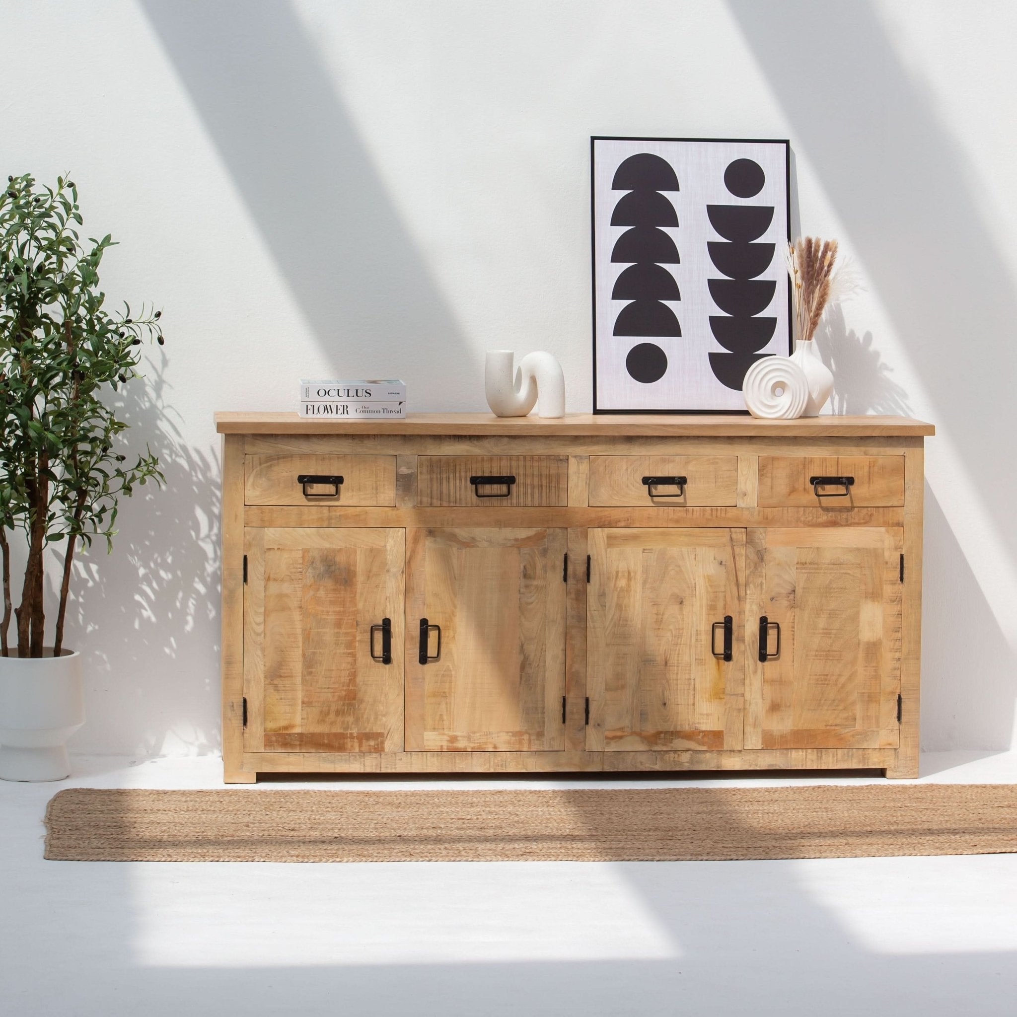 MANGOEDGE FOUR DRAWER FOUR DOOR SIDEBOARD - Art and craft furniture
