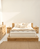 MANGOEDGE JAPANDI STYLE WOODEN BED - Art and craft furniture