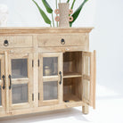 MANGOEDGE SIX GLASS DOOR THREE DRAWERS' SIDEBOARD - Art and craft furniture