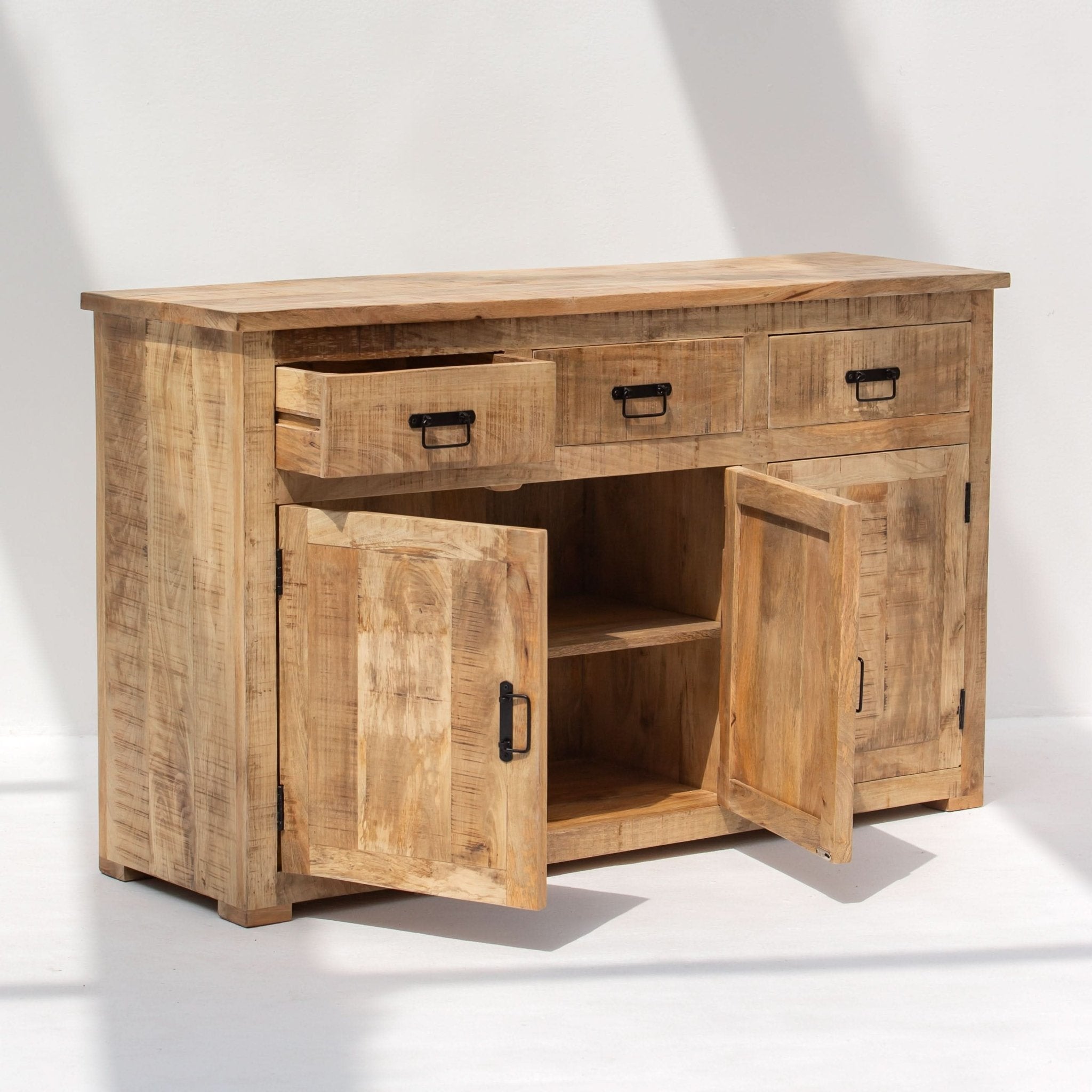 MANGOEDGE THREE DRAWER THREE DOOR SIDEBOARD - Art and craft furniture