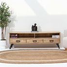 MANGOEDGE THREE DRAWER TV STAND - Art and craft furniture