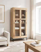Mangoedge Two Door Wooden Cabinet - Art and craft furniture