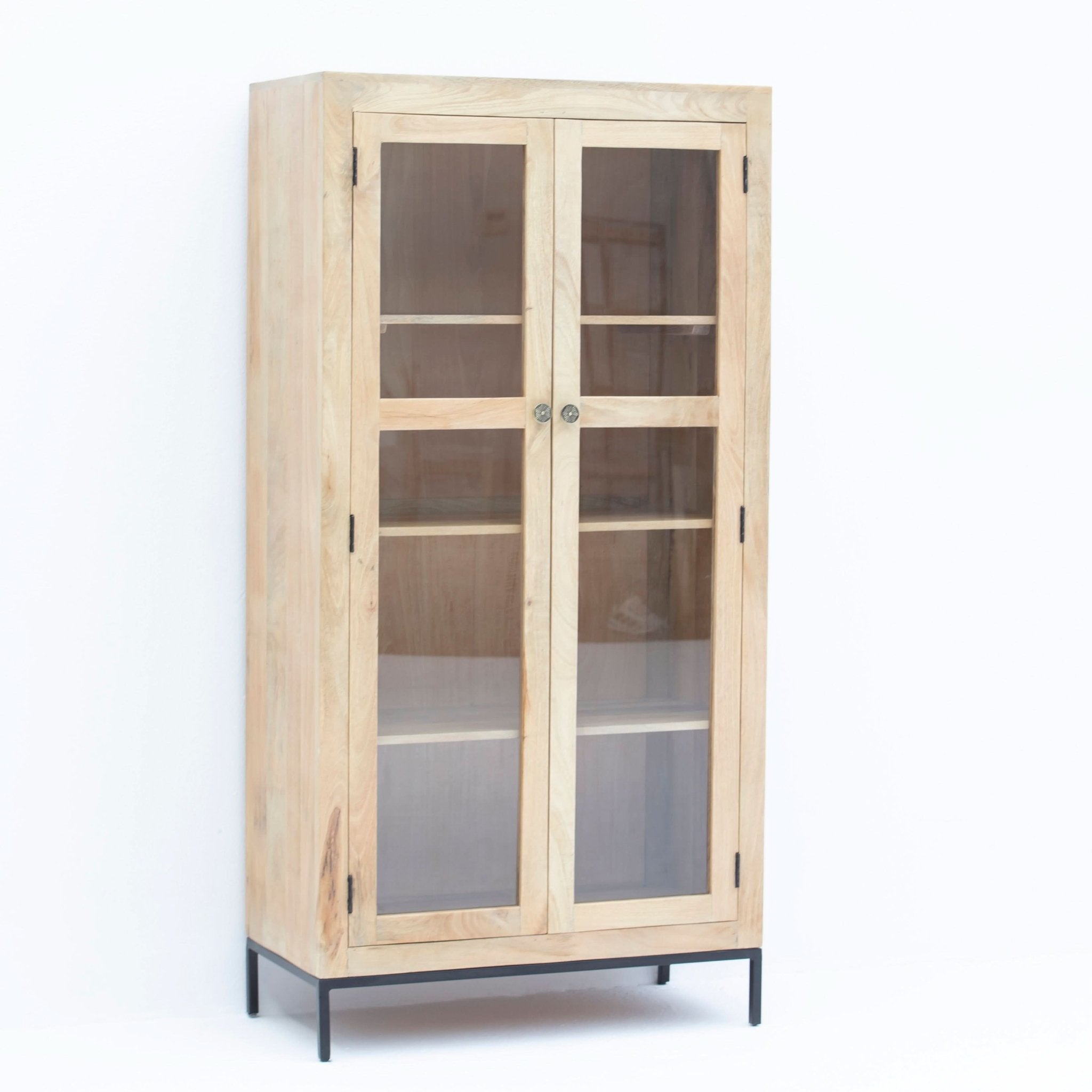 MANGOEDGE TWO GLASS DOOR CABINET - Art and craft furniture