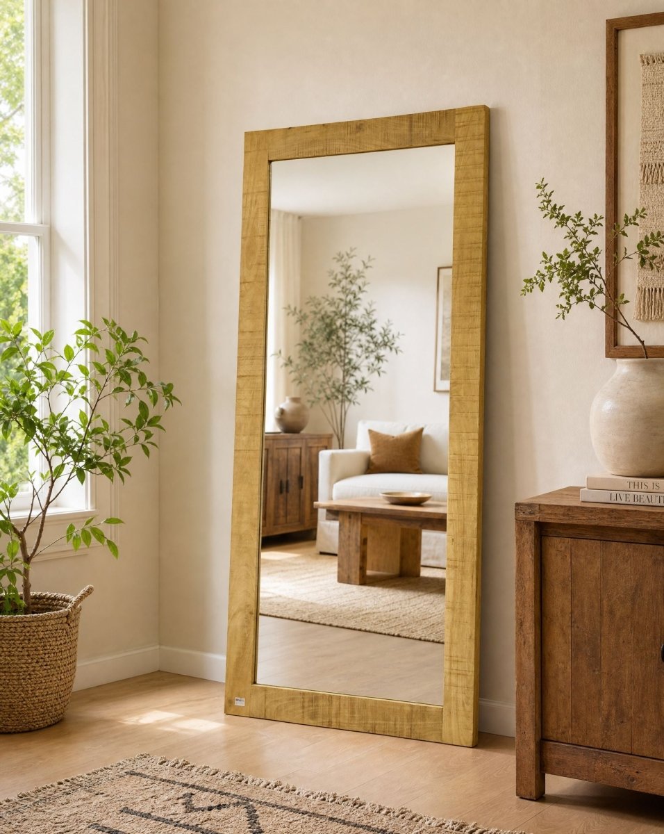 Mangoedge Wood Frame Mirror - Art and craft furniture