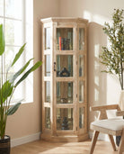 Mangoedge Wooden Corner Cabinet - Art and craft furniture