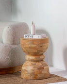 MANGOEDGE WOODEN SIDE TABLE - Art and craft furniture