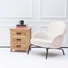 MANGOEDGE WOODEN THREE DRAWER NIGHTSTAND TABLE - Art and craft furniture