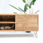 MANGOLUXE GOLDLINE TV STAND - Art and craft furniture