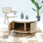 MARBLE HERITAGE STORAGE COFFEE TABLE - Art and craft furniture