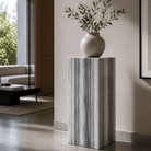 Marmo White Plinth Side Table - Art and craft furniture