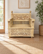 Marriott Single Seater Wooden Sofa - Art and craft furniture