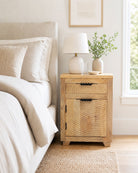 Melbourne Mango Wood Nightstand - Art and craft furniture 