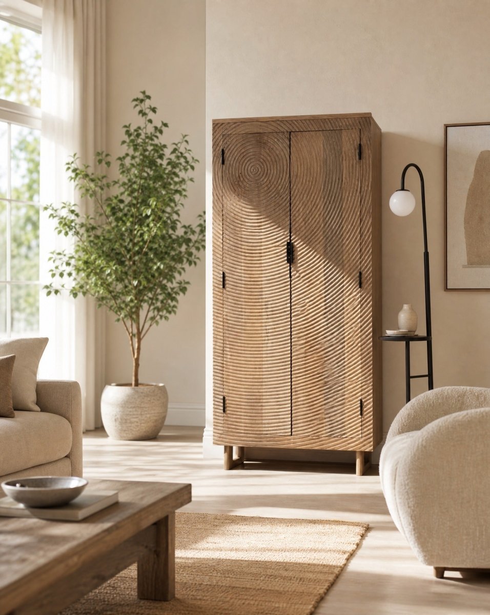 Melbourne Mango Wood Two Door Cabinet - Art and craft furniture