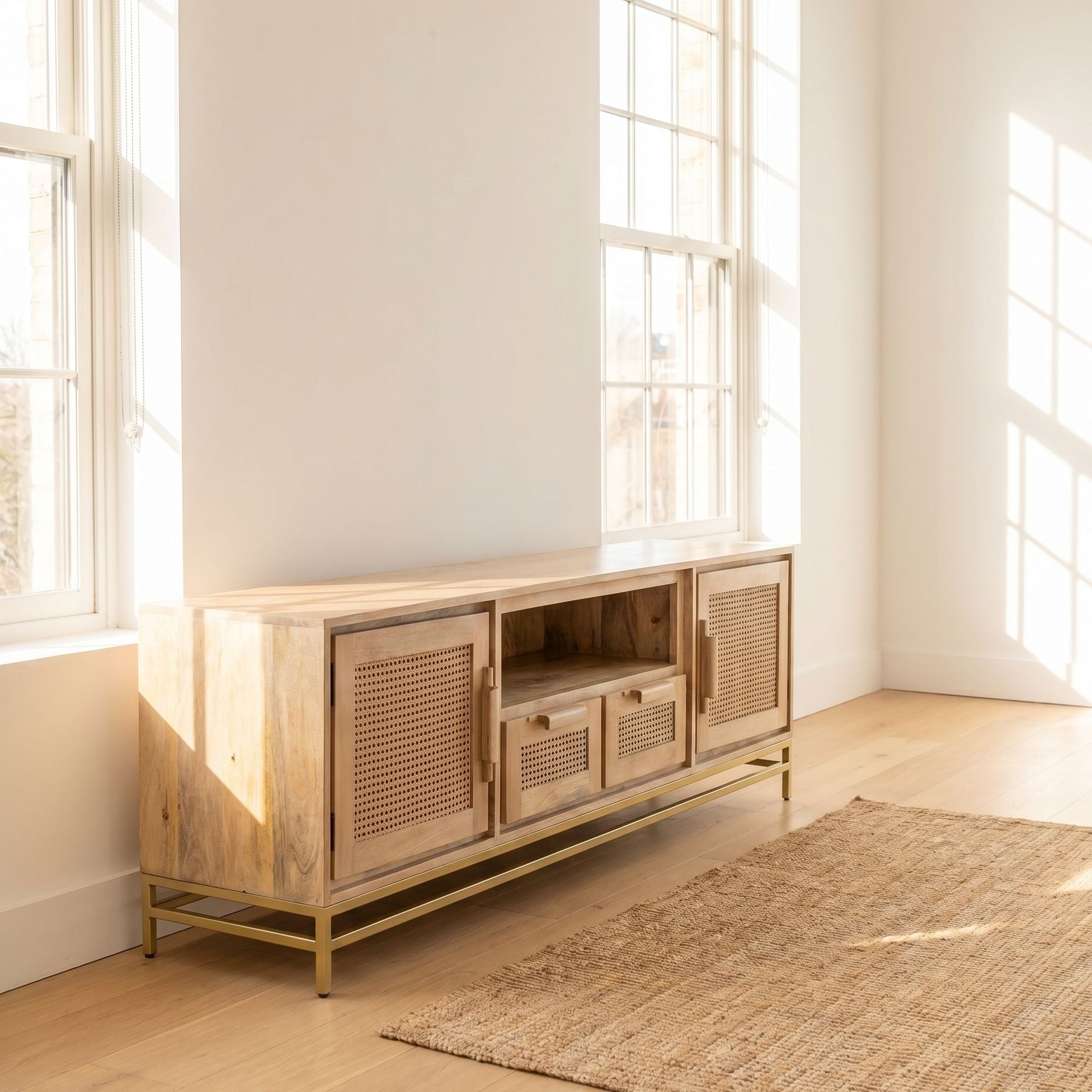 Milano Cane TV Stand - Art and craft furniture