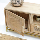 MILANO-CANE TWO DOOR TWO DRAWER TV STAND - Art and craft furniture