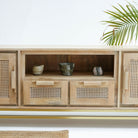 MILANO-CANE TWO DOOR TWO DRAWER TV STAND - Art and craft furniture