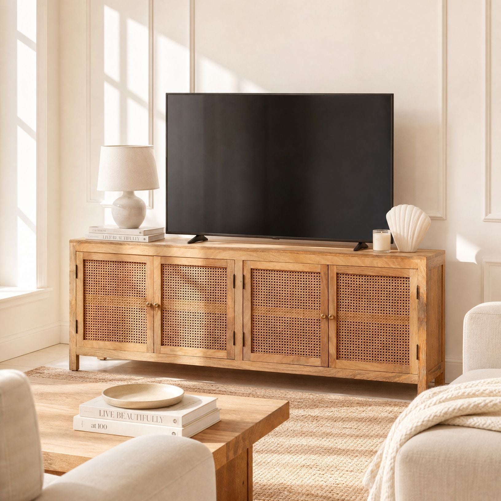 Milano Rattan TV Stand - Art and craft furniture