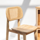 MINIMALIST WOODEN RATTAN BAR STOOL - Art and craft furniture