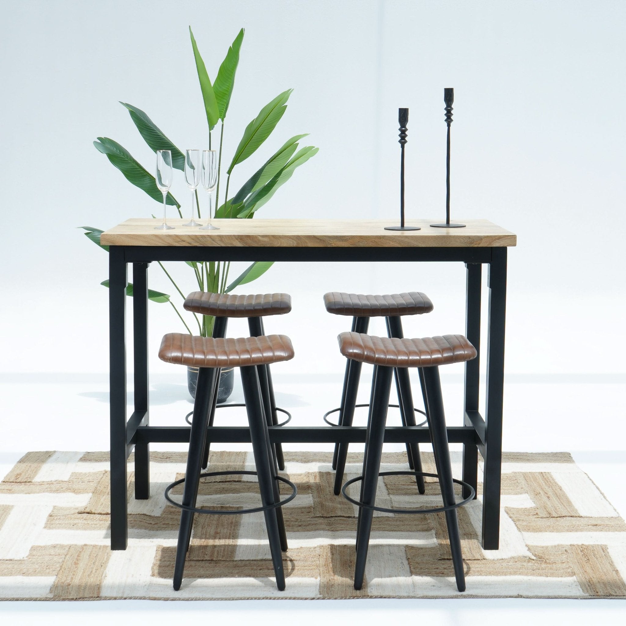 MODERN MANGO WOOD HIGH BAR TABLE - Art and craft furniture
