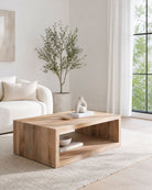 Monarch Rectangle Wooden Coffee Table - Art and craft furniture