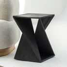 MONTERA WOODEN BLACK SIDETABLE - Art and craft furniture